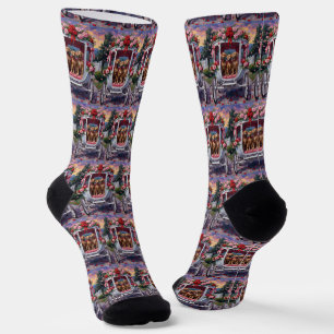 Weimaraner Dog Valentine's Day Socks