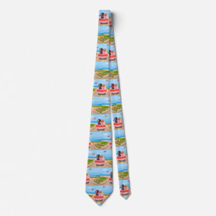 Weimaraner Dog Valentine's Day Truck Hearts Tie