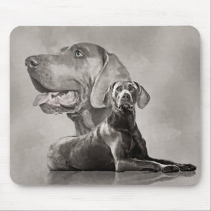 Weimaraner Dogs Collage #2 Mouse Pad