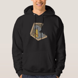 Weimaraner Eating Pizza Dog Hoodie