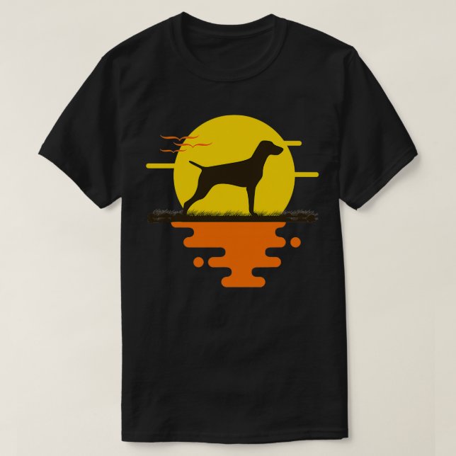 Weimaraner Funny Hunting Dog Lover Buck T-Shirt (Design Front)