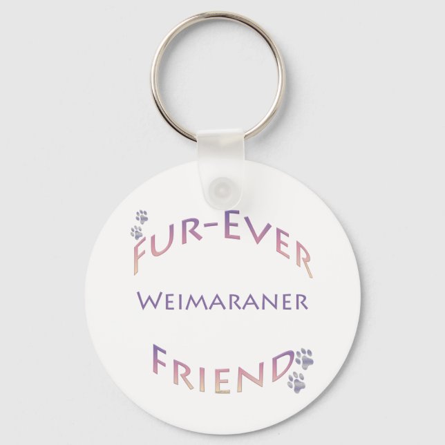 Weimaraner Furever Friend Keychain (Front)