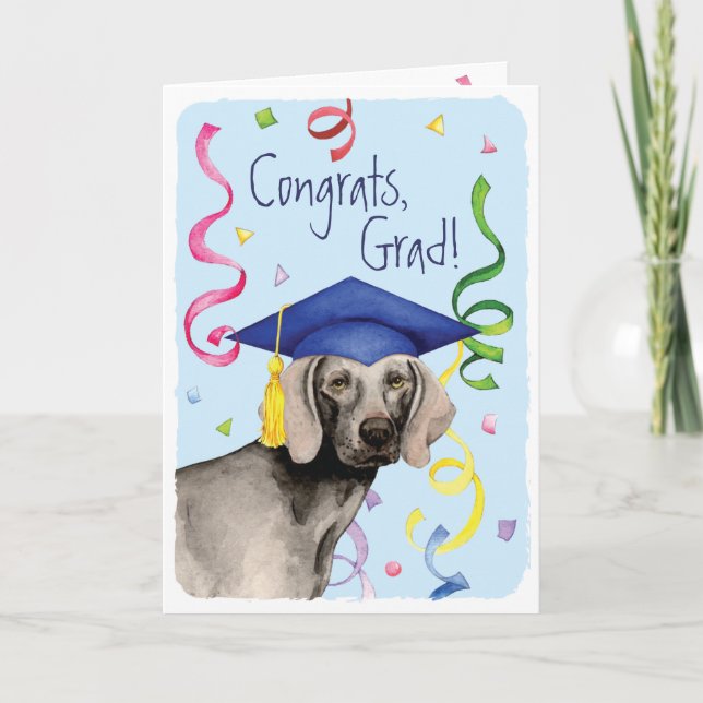 Weimaraner Graduate Card (Front)
