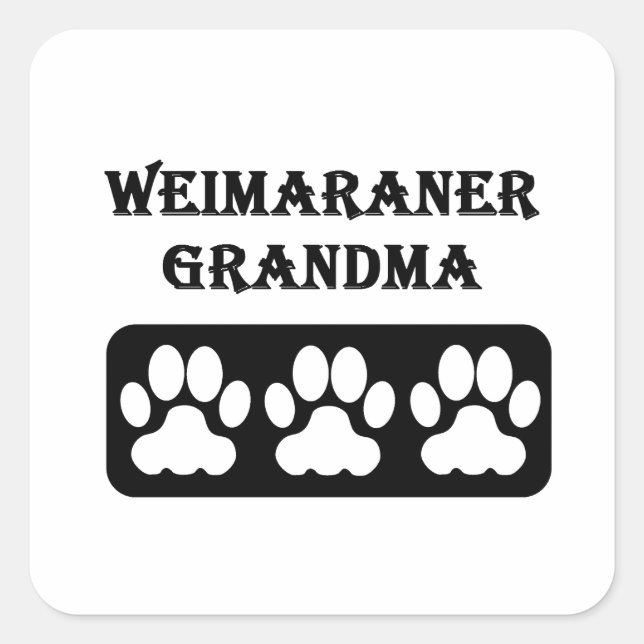 Weimaraner Grandma Square Sticker (Front)