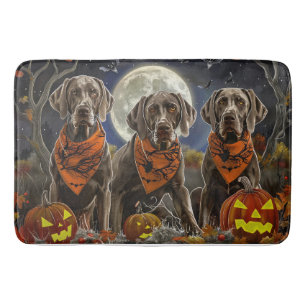 Weimaraner Halloween Spooky  Bath Mat