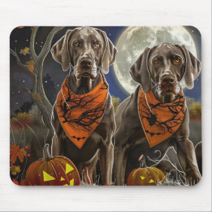 Weimaraner Halloween Spooky  Mouse Pad