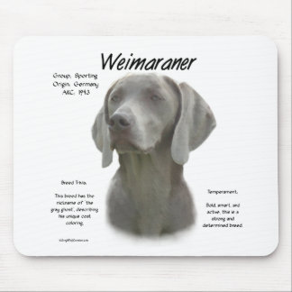 Weimaraner History Design Mouse Pad