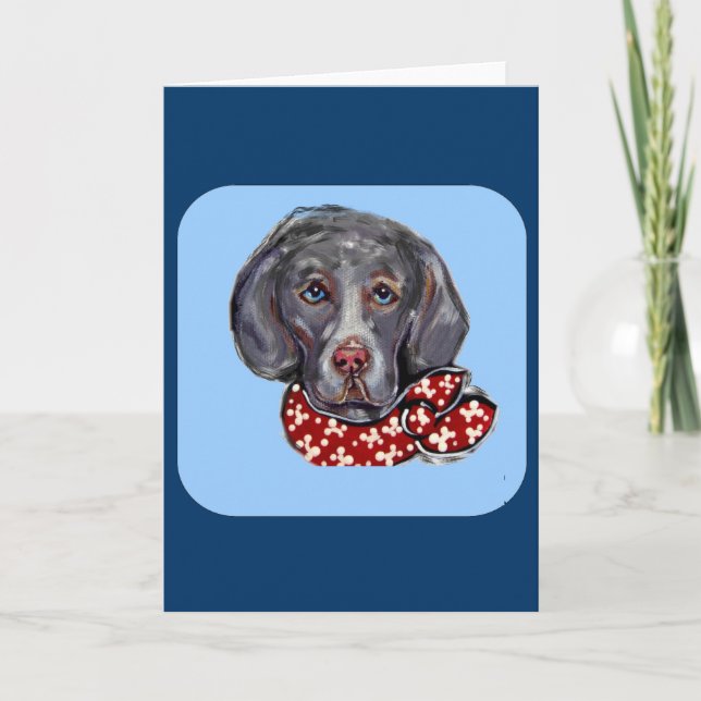 Weimaraner Holiday Card (Front)