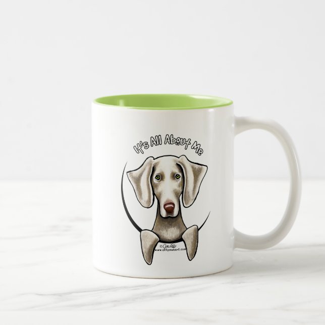 Weimaraner IAAM Two-Tone Coffee Mug (Right)