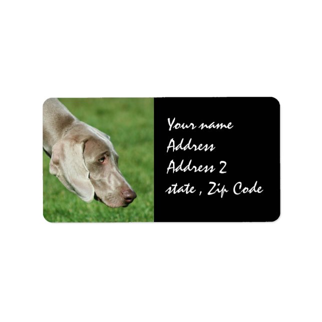Weimaraner Label (Front)