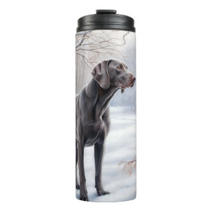 Weimaraner Let It Snow Christmas Thermal Tumbler