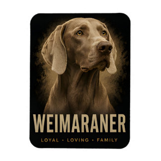 Weimaraner Loyal Loving Family Dog Portrait Magnet