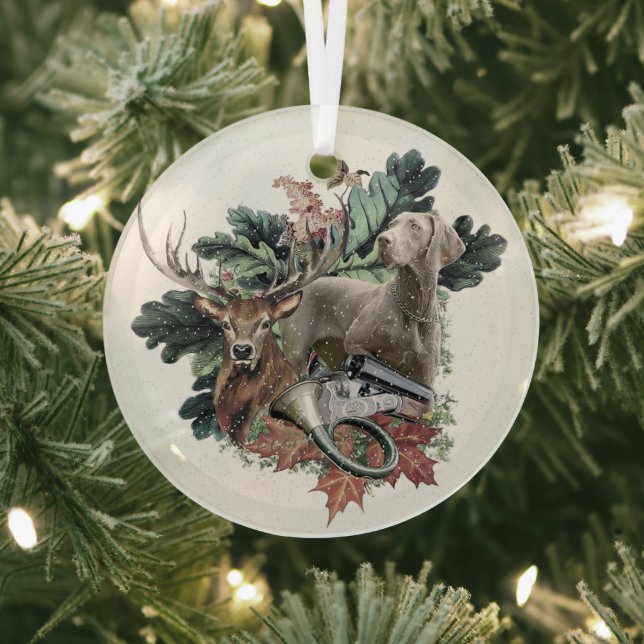 Weimaraner   metal ornament (Insitu)