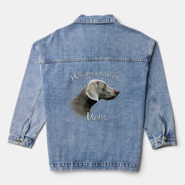 Weimaraner Mom 2 Denim Jacket (Back)