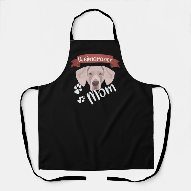 Weimaraner Mom, Dog Mom Apron (Front)