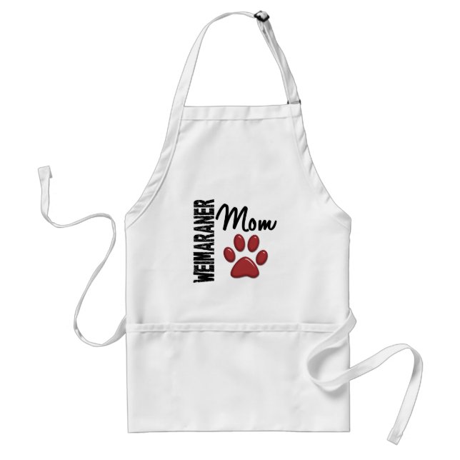 Weimaraner Mom Paw Print 2 Standard Apron (Front)