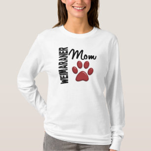 Weimaraner Mom Paw Print 2 T-Shirt