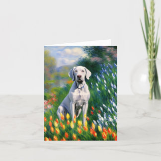 Weimaraner Monet Blank Carte pour notes