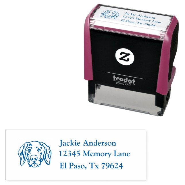 WEIMARANER | Name & Return Address Self-inking Stamp (In Situ)
