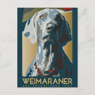 Weimaraner Nation : 1943 Weimaraner Postcard