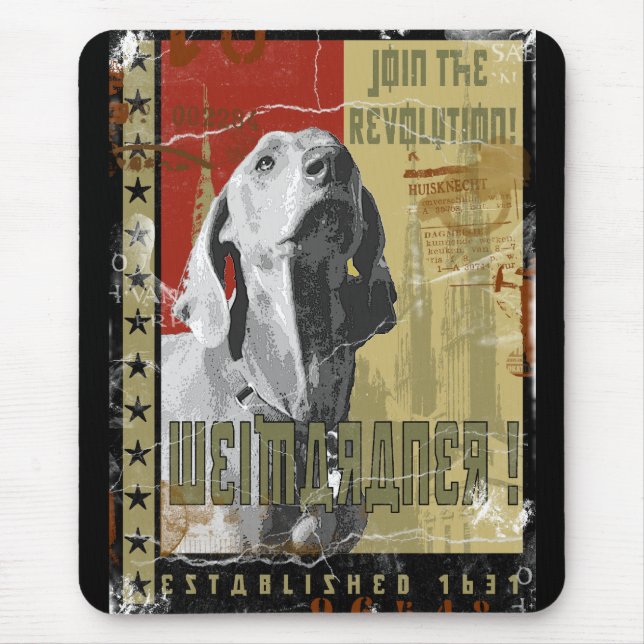 Weimaraner Nation : Vintage Weimaraner! Mouse Pad (Front)