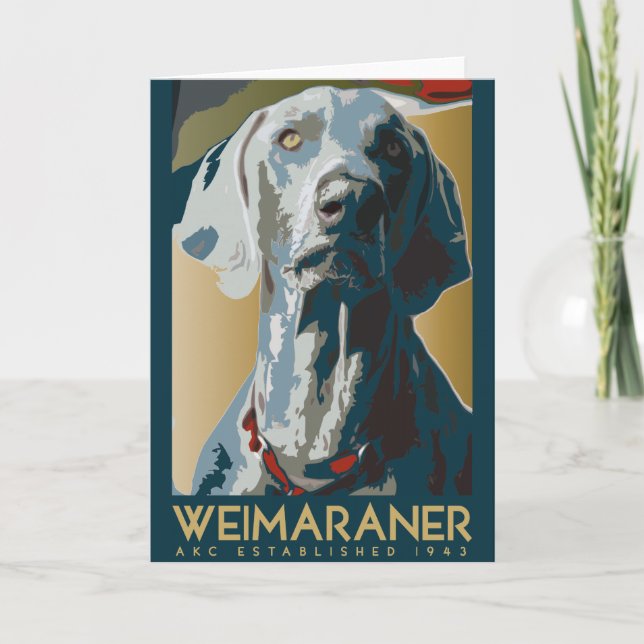 Weimaraner Nation: Weimaraner 1943 Card (Front)