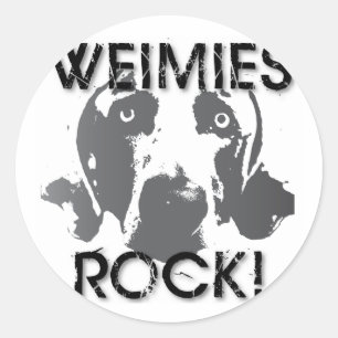 Weimaraner Nation : Weimies ROCK! Classic Round Sticker
