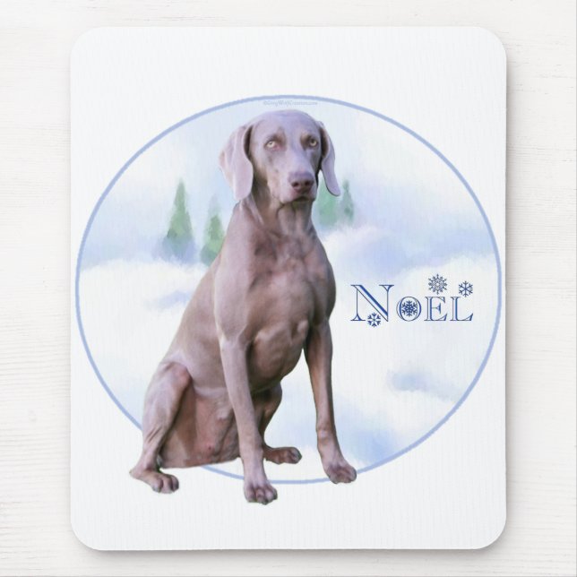 Weimaraner Noel Mouse Pad (Front)