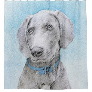 Weimaraner Painting - Cute Original Dog Art