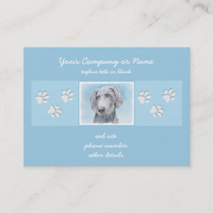 Weimaraner Painting - Cute Original Dog Art Business Card