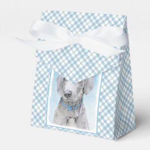 Weimaraner Painting - Cute Original Dog Art Favor Box