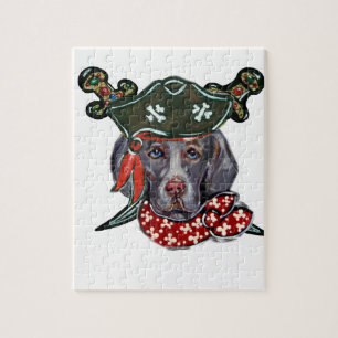 Weimaraner Pirate Jigsaw Puzzle