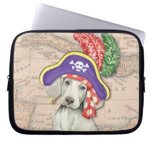 Weimaraner Pirate Laptop Sleeve