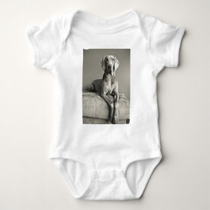 Weimaraner Portrait Baby Bodysuit