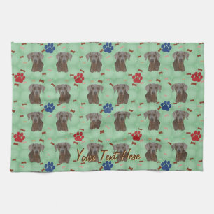 Weimaraner Portrait Kitchen Towel