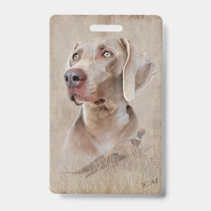 Weimaraner Poster Canvas Print Tapestry Acrylic Pr Badge