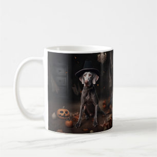 Weimaraner Pumpkins Halloween Scary Coffee Mug