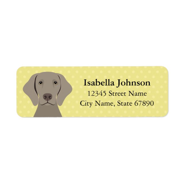 Weimaraner Return Address Labels (Front)
