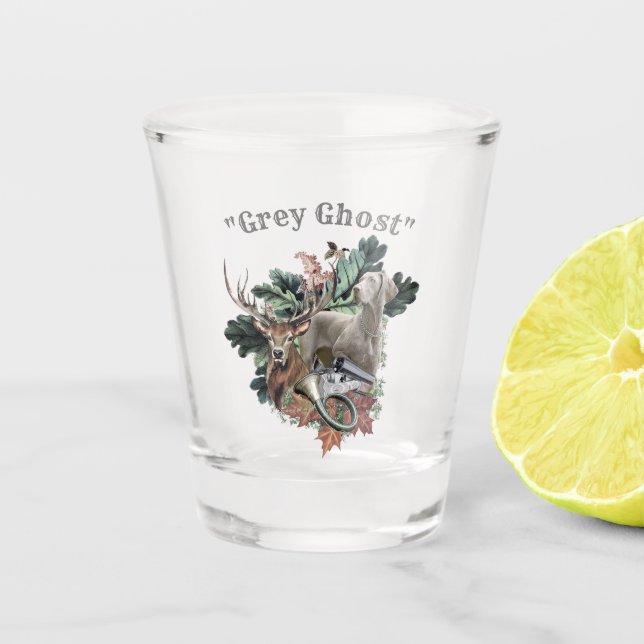 Weimaraner  shot glass (Front)