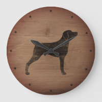 Weimaraner Silhouette Rustic