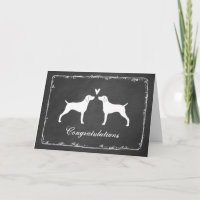 Weimaraner Silhouettes Wedding Congratulations