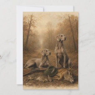 Weimaraner – Silver Ghost Hunter  Invitation
