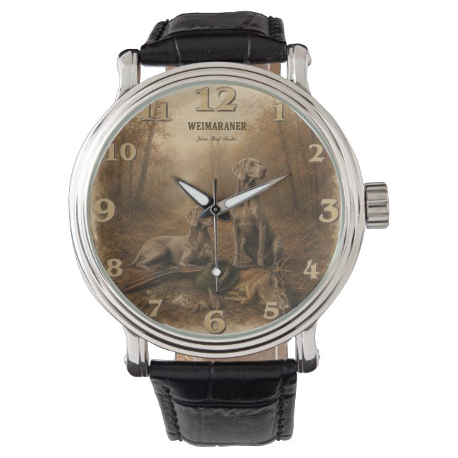 Weimaraner – Silver Ghost Hunter  Watch (Front)