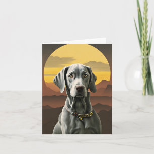 Weimaraner Sunset Greeting Card