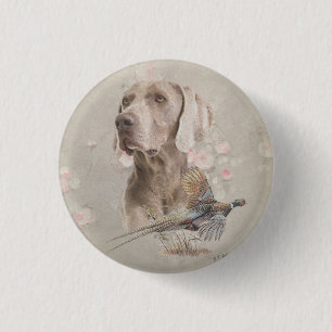Weimaraner Tapestry Poster Acrylic Print 1 Inch Round Button
