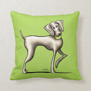 Weimaraner Tennis Pro Throw Pillow