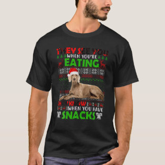 Weimaraner They See You When Eating Ugly Xmas Swea T-Shirt