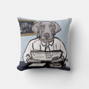 WEIMARANER THROW PILLOW