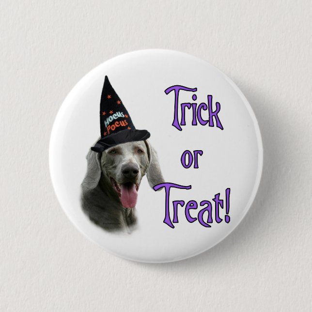 Weimaraner Trick 2 Inch Round Button (Front)