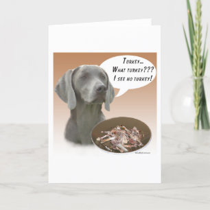 Weimaraner Turkey Card